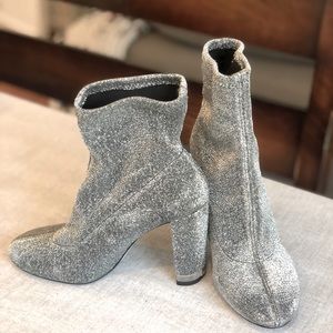 Michael Kors Glitter stretch knit ankle boots